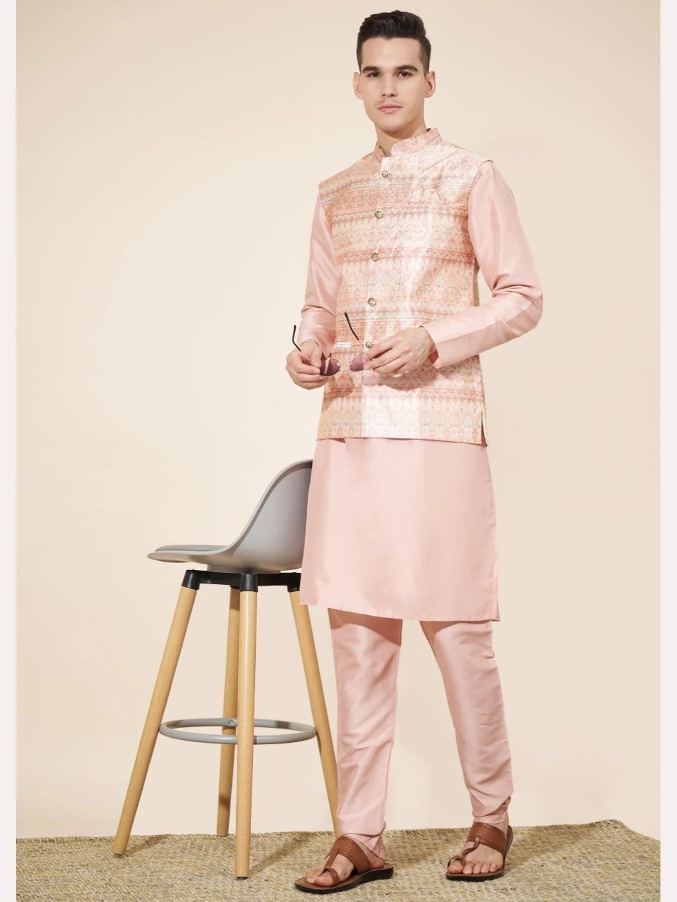 Wedding Special Heavy Jequard in New Designe Mens Kurta Pajama With Koti