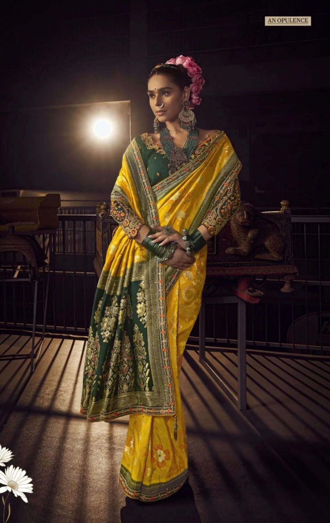 Pure Viscose Dola Fancy Lace Border Wedding Saree with Handwork Blouse Available At Low Price