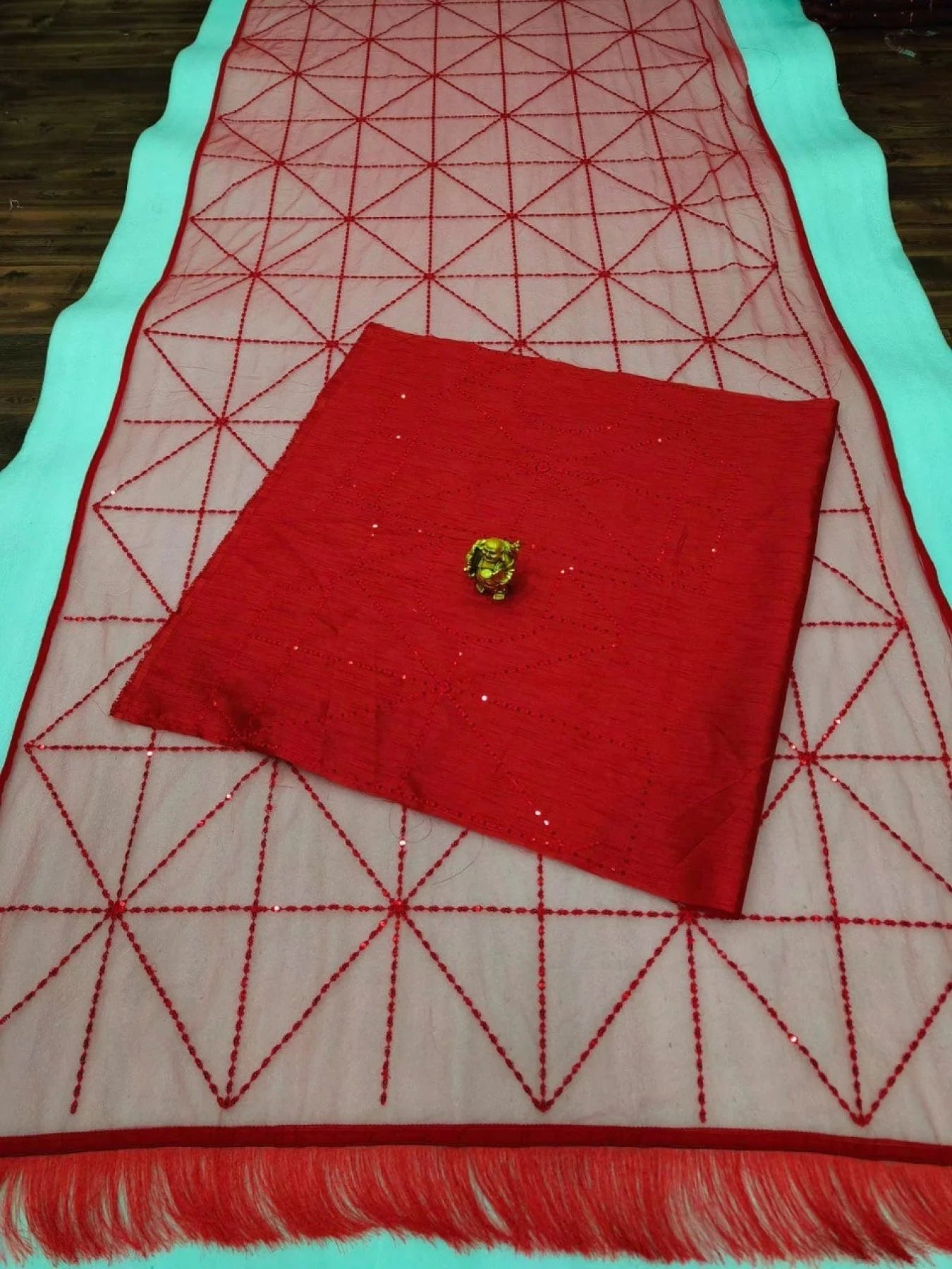 Heavy quality Mono Net Saree With Multy Sequins Work
