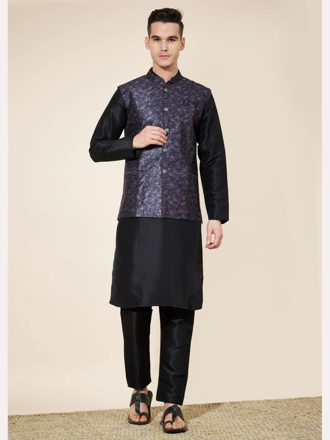 Wedding Special Heavy Jequard in New Designe Mens Kurta Pajama With Koti