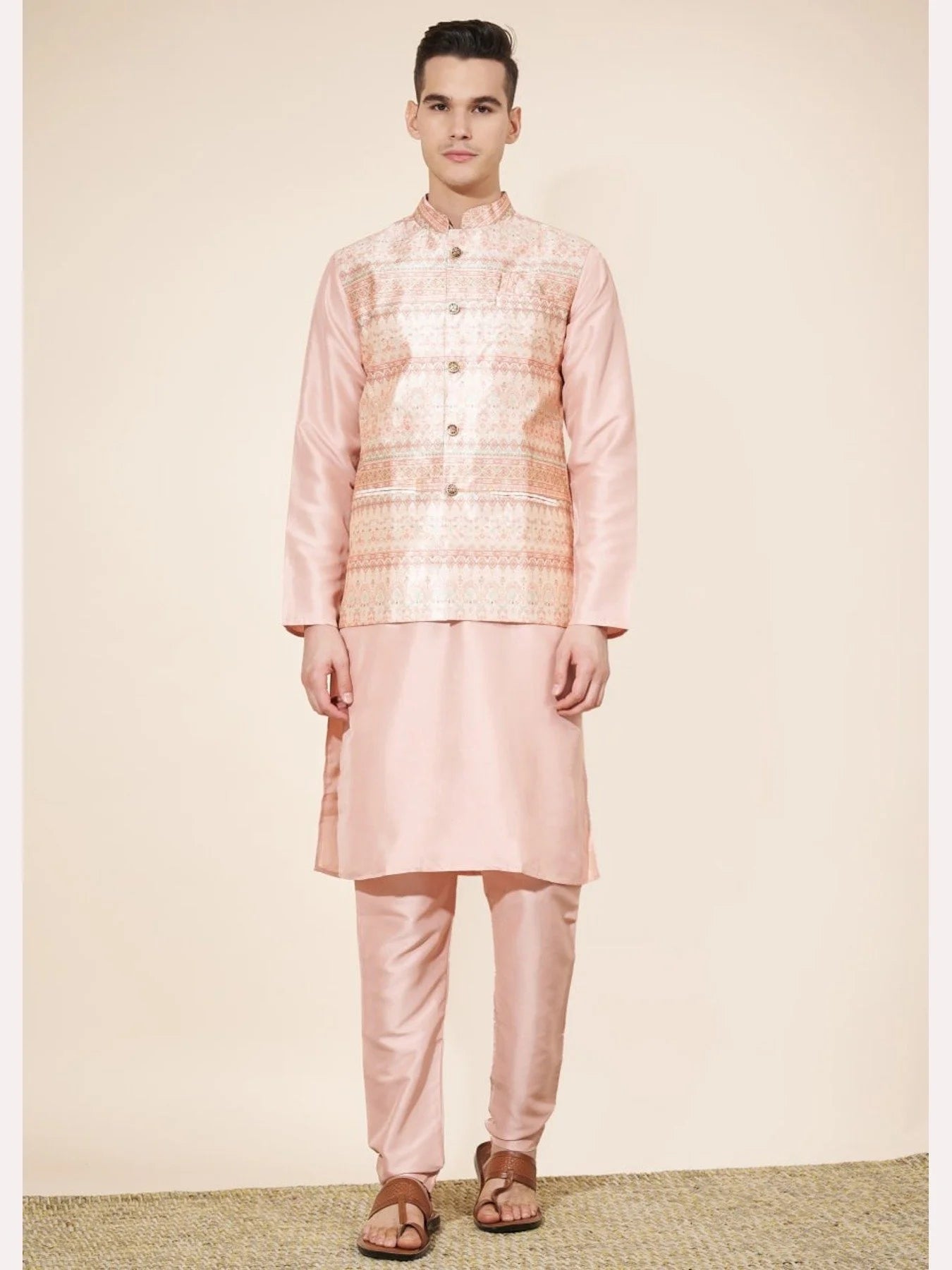 Wedding Special Heavy Jequard in New Designe Mens Kurta Pajama With Koti