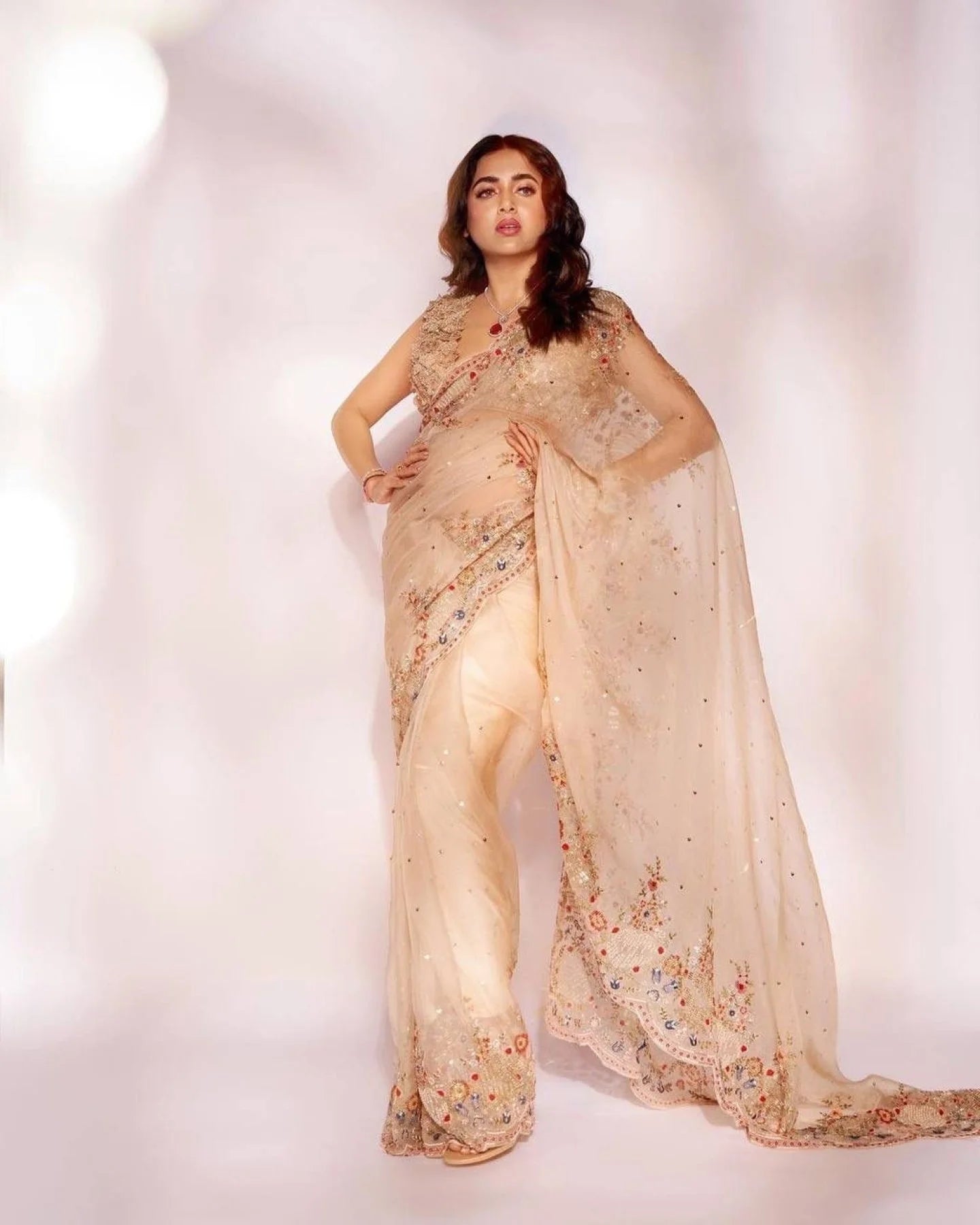 Launching new superhit trending embroidered saree