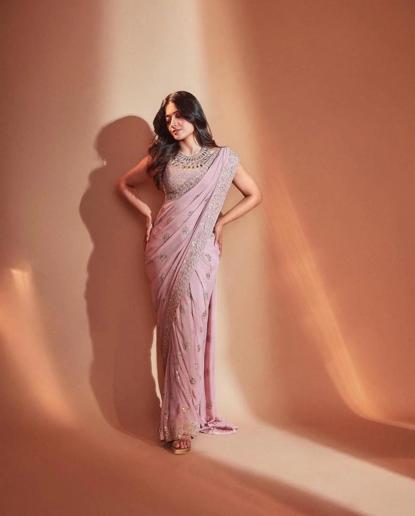 BollyWood Embroidery And Sequence Work Georgette Saree