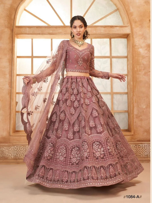 Heavy Embroidered Net Lehenga Set for Wedding Collection 2025 – Dealer & Reseller Friendly