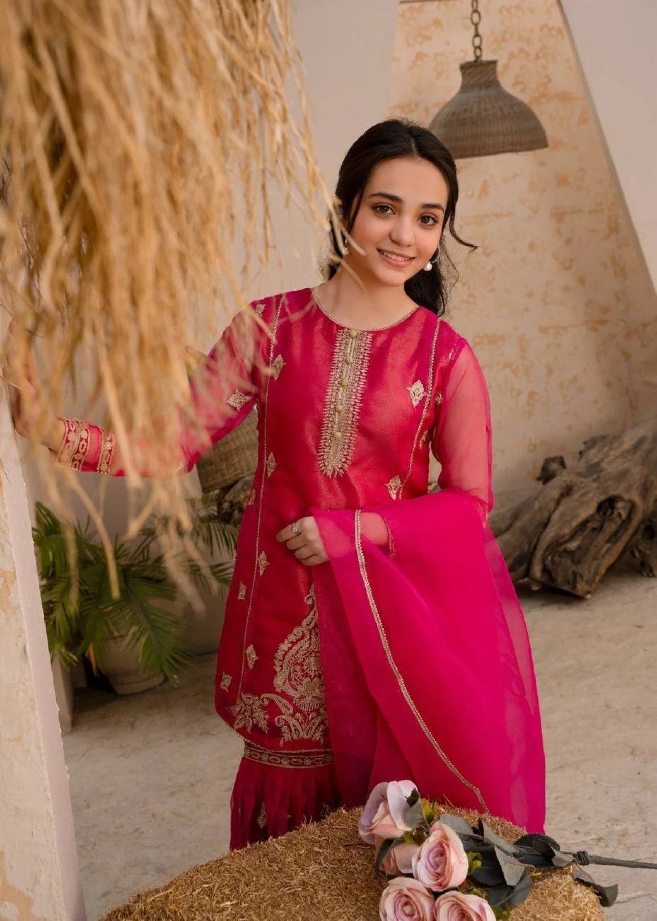 Ready to Wear Kurti Plazo Set in Diamond Georgette with Heavy Embroidery Sharara Suit Collection for Resellers