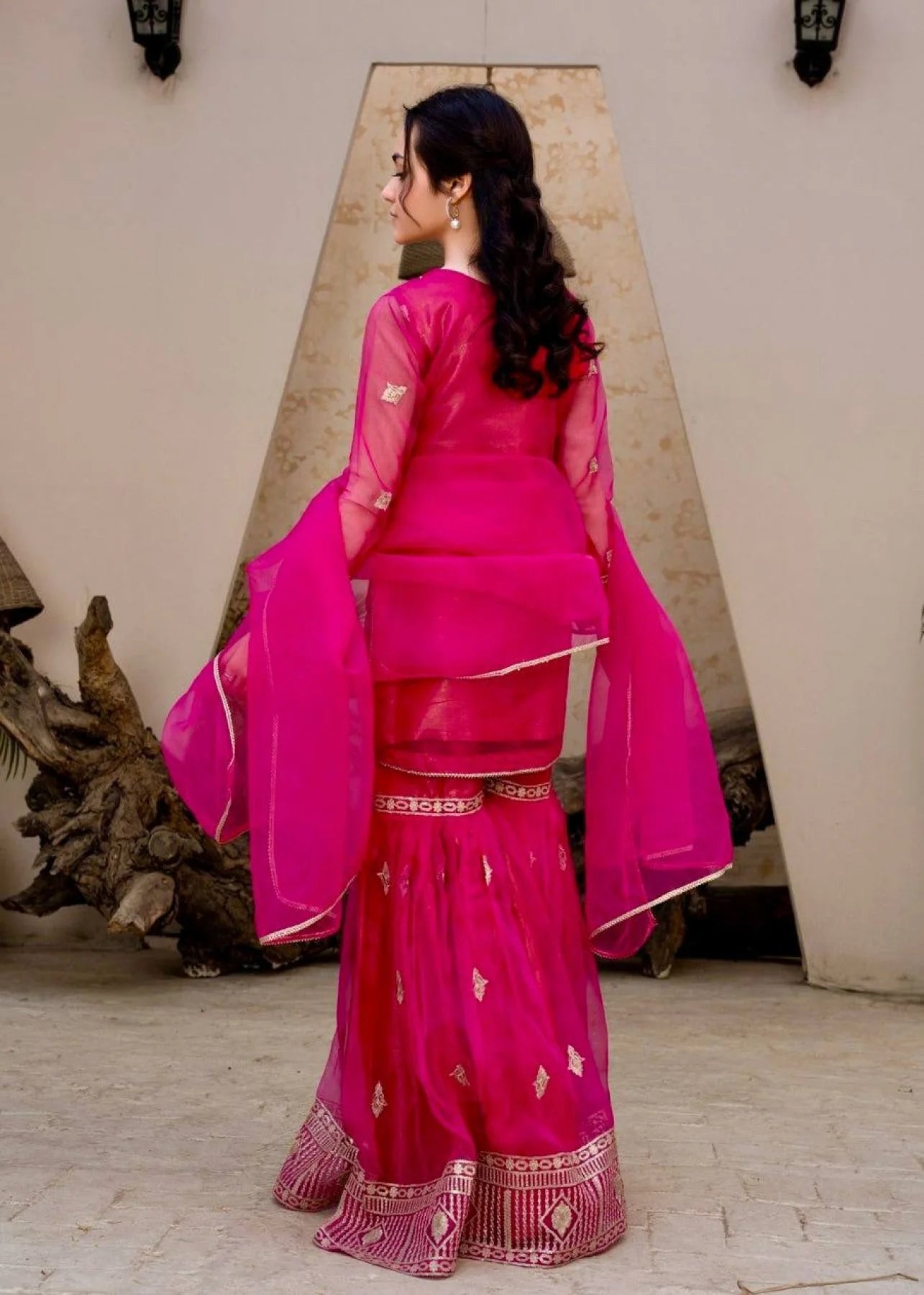 Ready to Wear Kurti Plazo Set in Diamond Georgette with Heavy Embroidery Sharara Suit Collection for Resellers