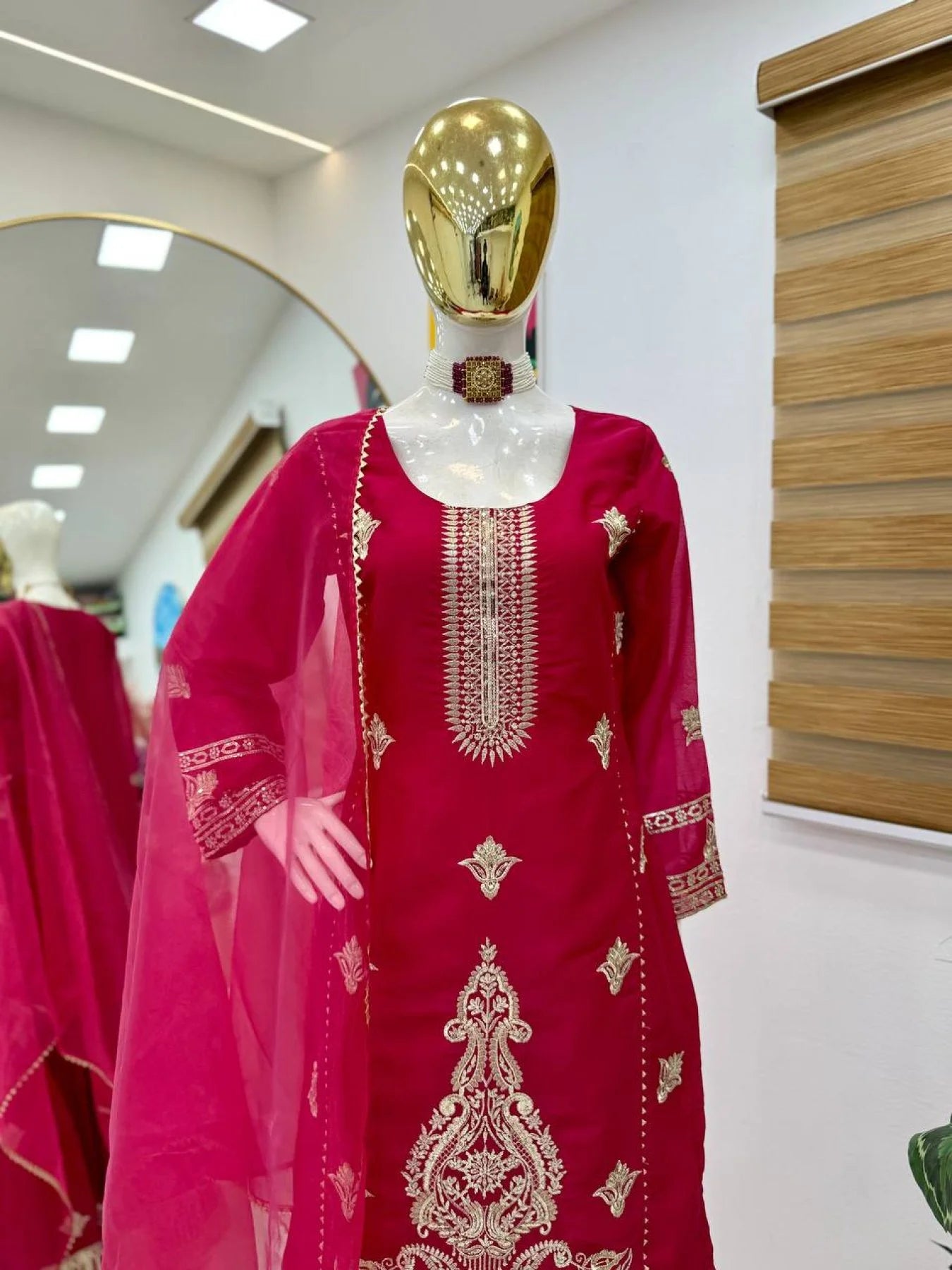 Ready to Wear Kurti Plazo Set in Diamond Georgette with Heavy Embroidery Sharara Suit Collection for Resellers