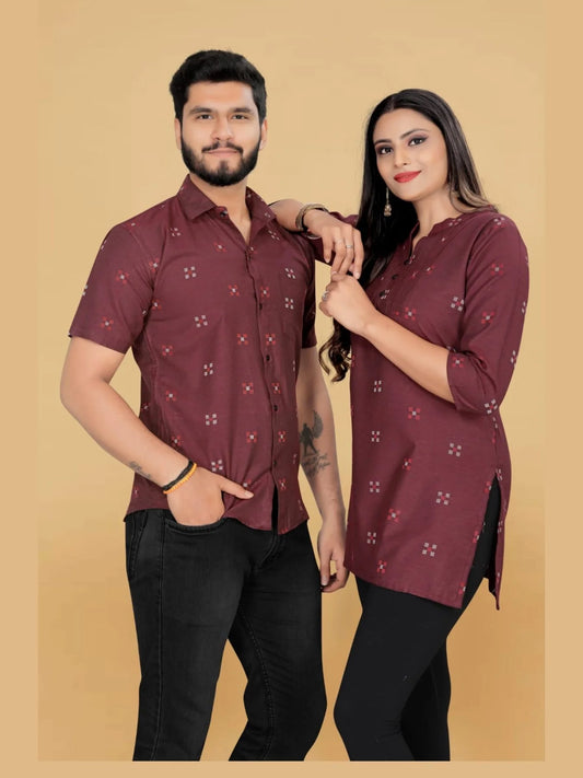 Presenting Tunic top& Short Kurta Couple combo