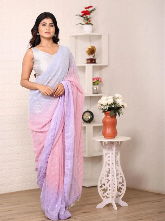 Bollywood heavy Georgette sequence saree collection