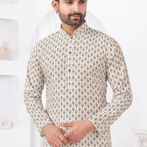 Men's Kurta Pajama Collection | Men's Digital Print Rayon Cotton Kurta Sets At Wholesale Rate