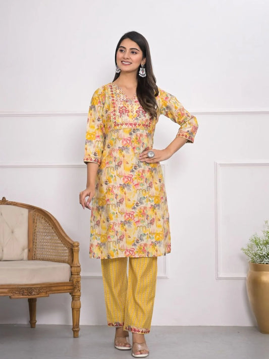 Buy Heavy Chanderi Silk Suit With Floral Print Embroidery Work for Women