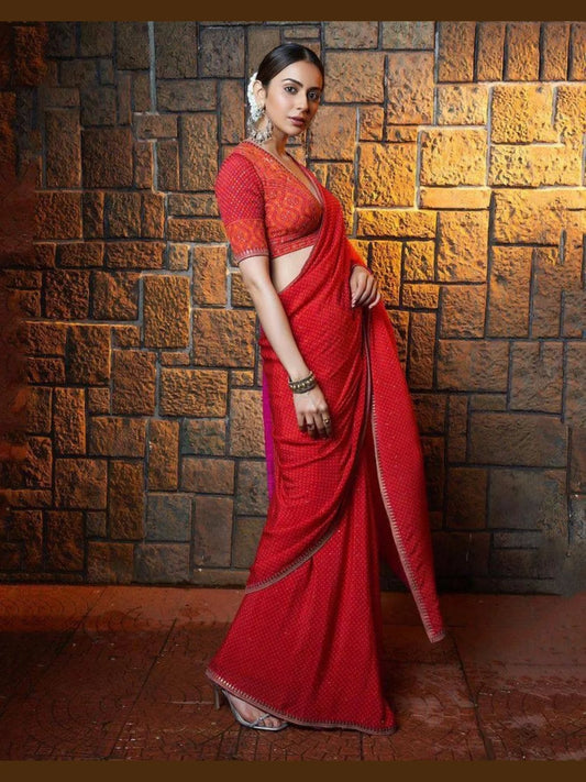 New Superhit Bollywood Sequines Work With Embrodery Saree Collection