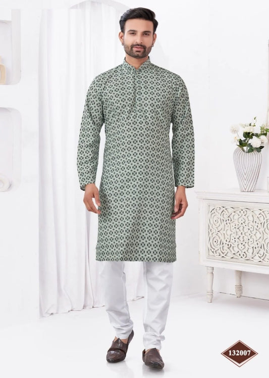 Men's Kurta Pajama Collection | Men's Digital Print Rayon Cotton Kurta Sets At Wholesale Rate