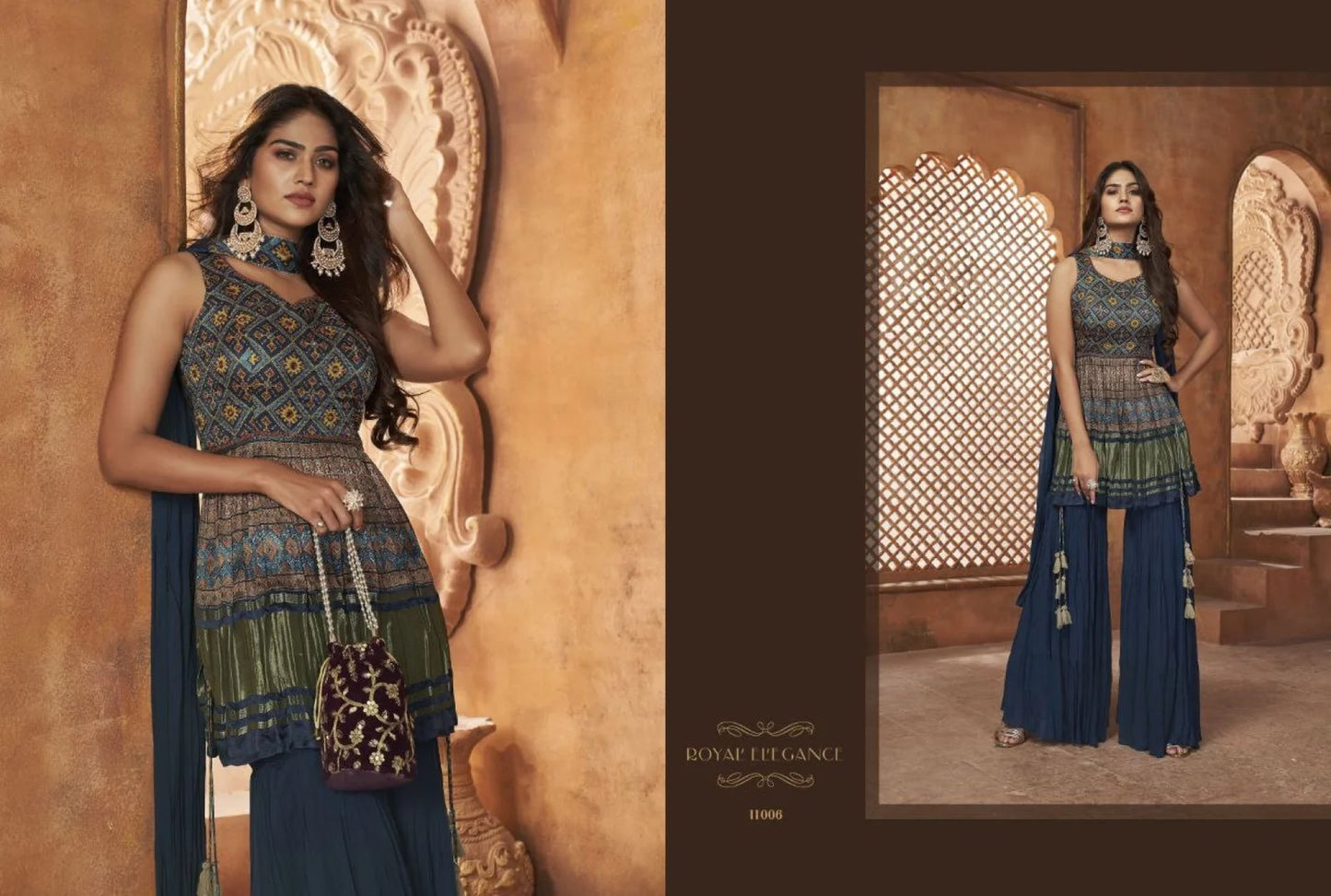 Fully Stitched Pure Bandhej Handwork Plazzo suits