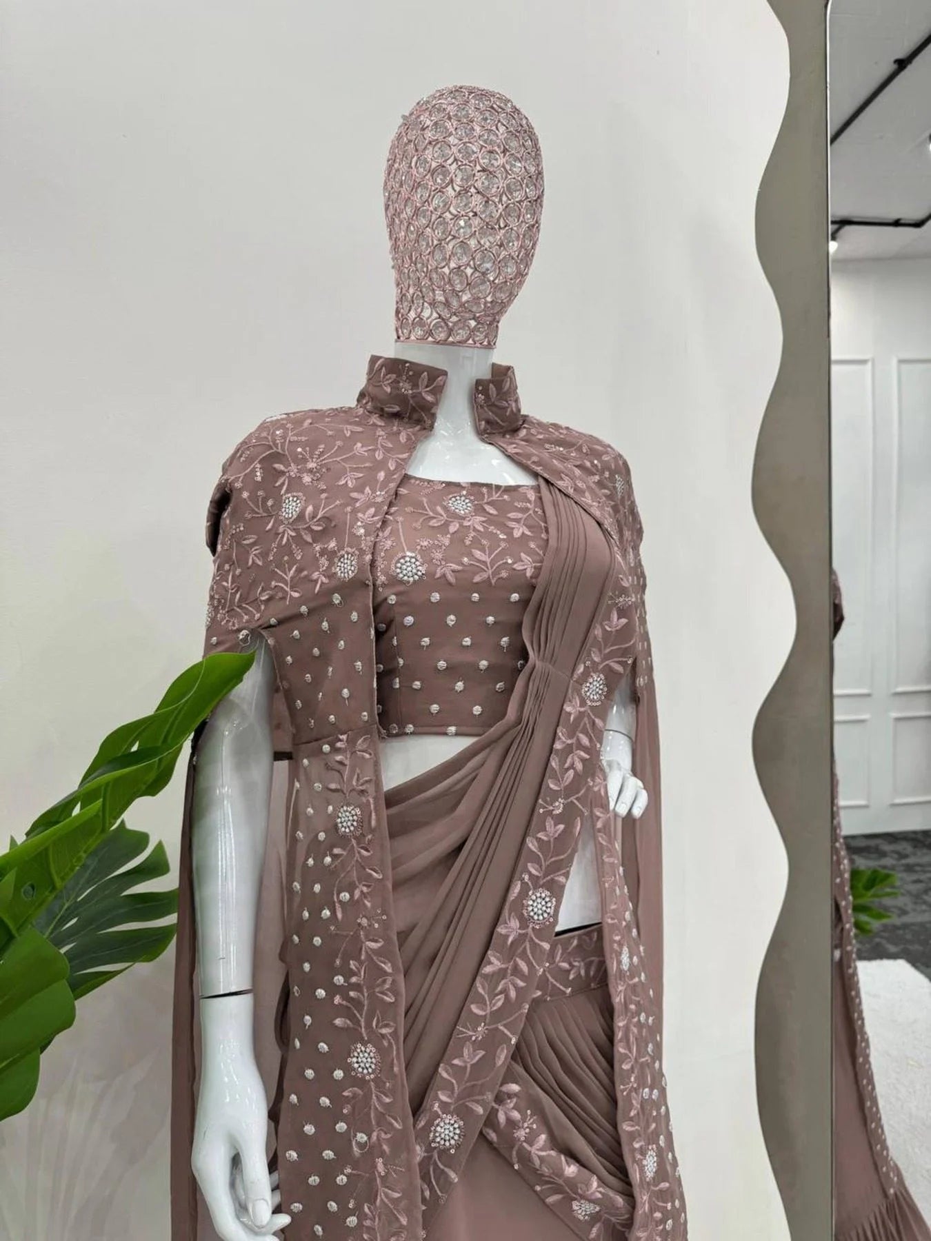 Reday To Wear Georgette Lehenga Saree
