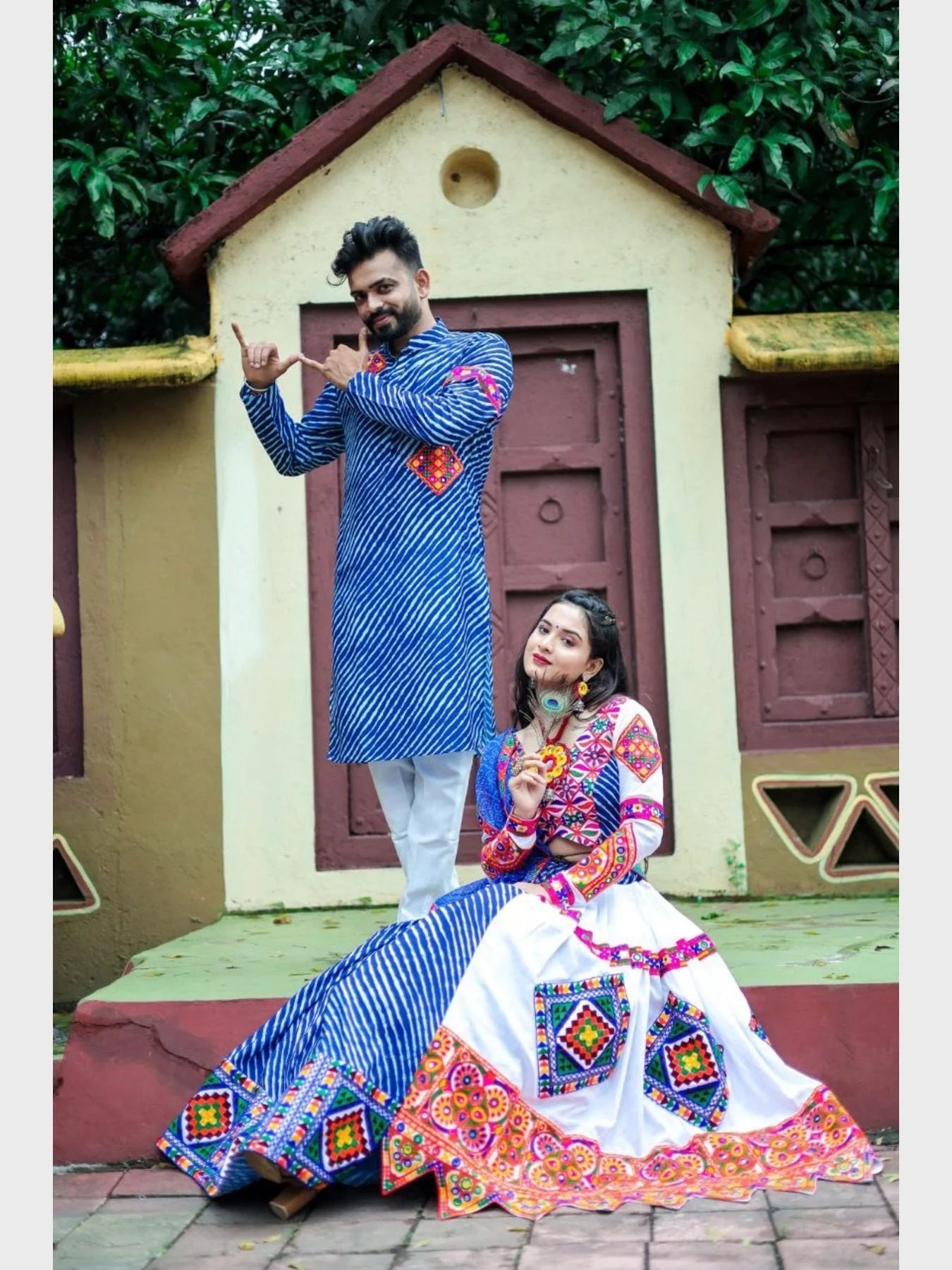 Couple Special Heavy Muslin Lehenag Choli