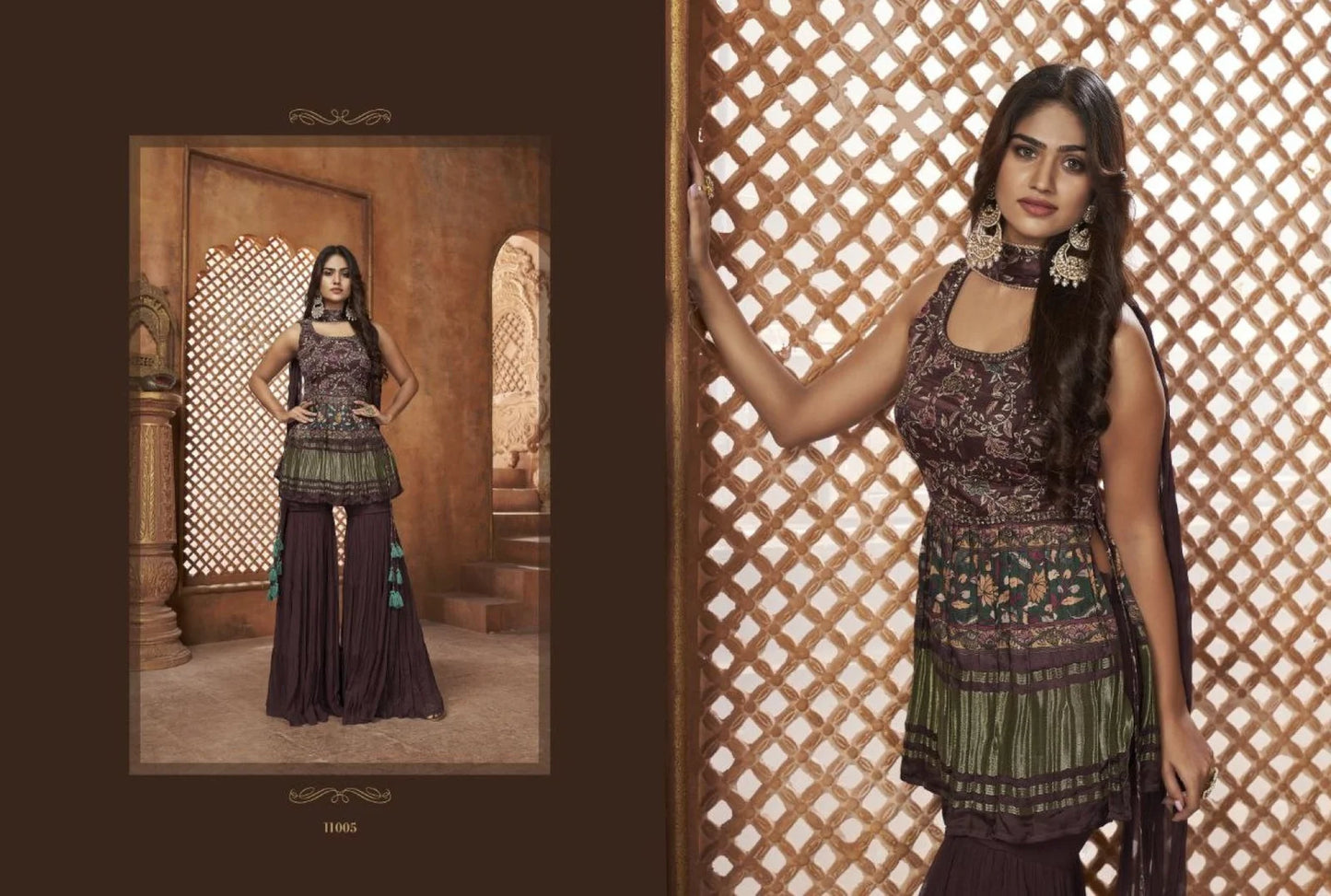 Fully Stitched Pure Bandhej Handwork Plazzo suits