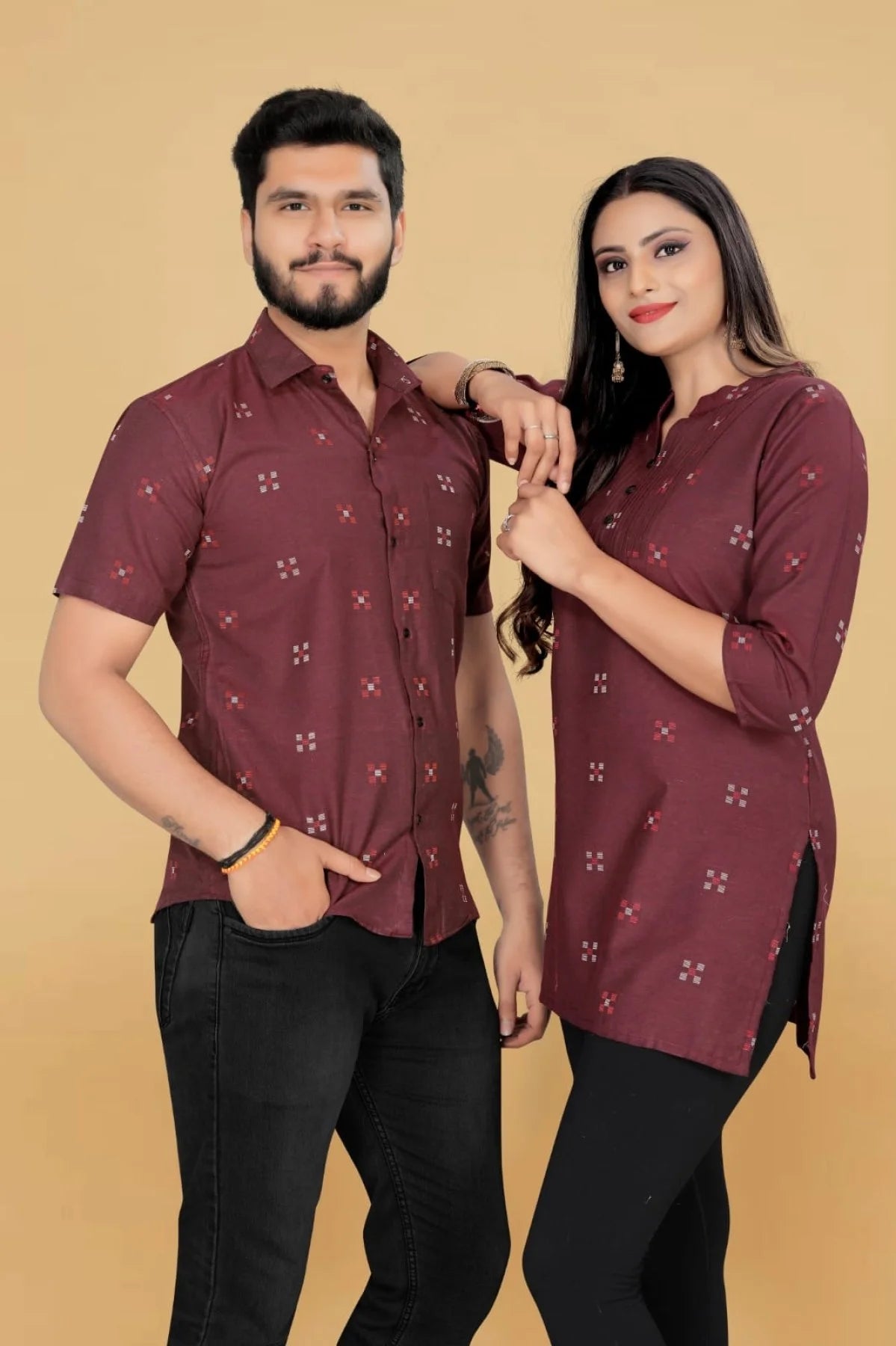 Presenting Tunic top& Short Kurta Couple combo