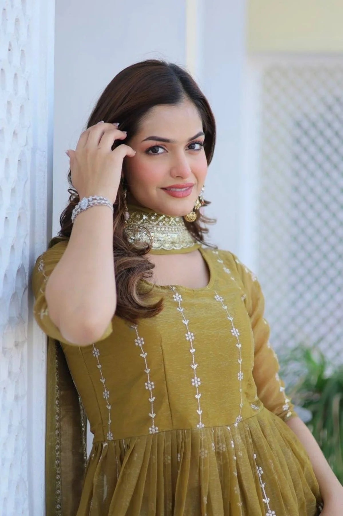 Premium Pure Shimmer Fabric Top Sharara Suit with Dupatta At Wholesale Price