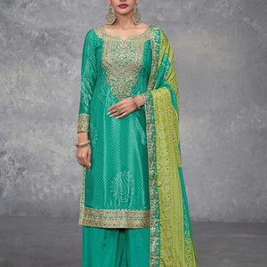 Surat-Based Wholesale Supplier of Designer Ready-to-Wear Chinon Print Suits New Collection for Resellers