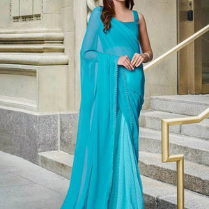 Alia SkyBlue Georgette Saree Collection