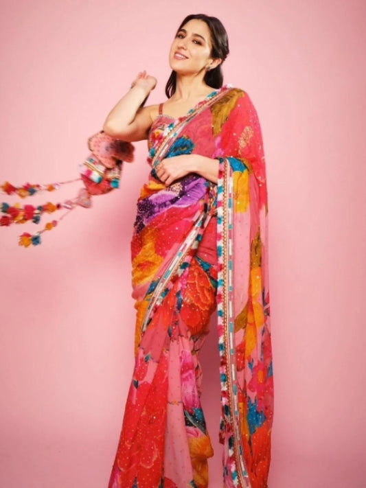 Pure Jimmy Organza Digital Printed saree