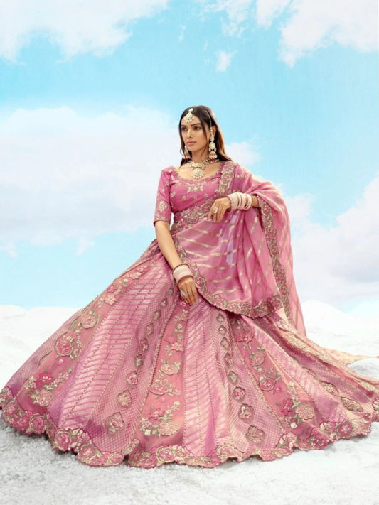 Traditional Bridal Lehenga with Embroidered Silk Blouse Best Price Wholesale