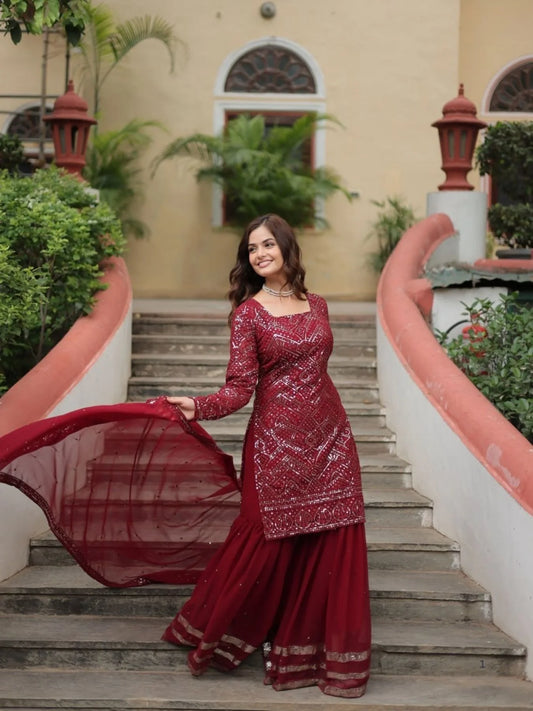 Buy Designer Sharara Suit Sets Online for Womens at Wholesale Rate