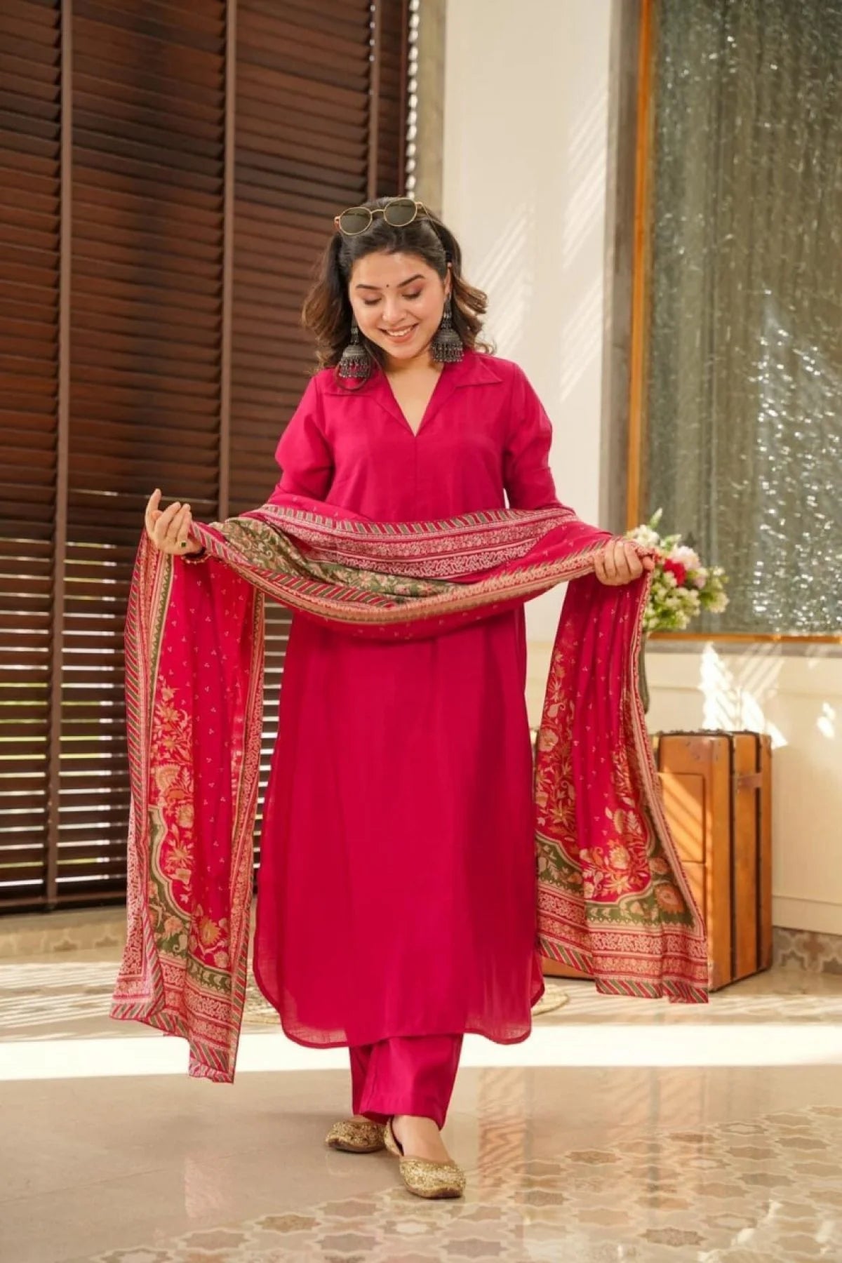 Latest South Cotton Kurti Set with Dupatta Ready to Wear 3 Piece Party Wear Kurta Set for Women New Collection at Manufacturer Rate