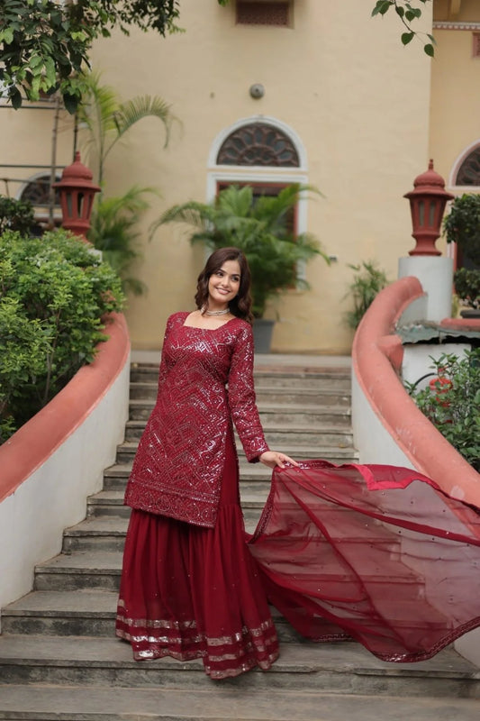 Buy Designer Sharara Suit Sets Online for Womens at Wholesale Rate