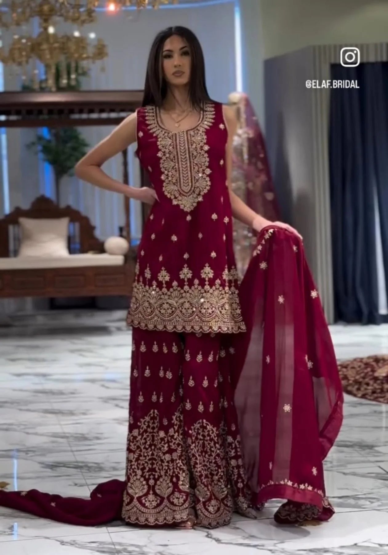 Stylish Embroidered Georgette Kurti Plazo Set with Dupatta Best Price Ready to Wear Ensemble