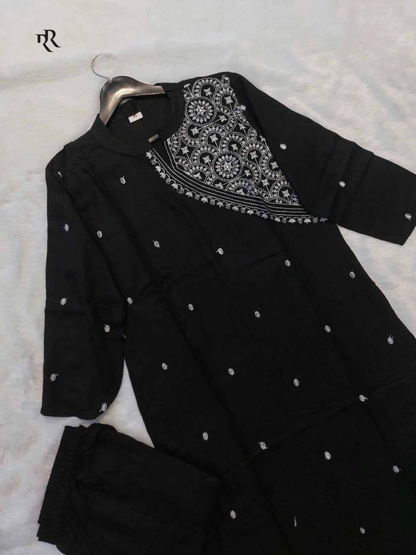 Casual and Classy Rayon Kurti With Bottom With Embroidery work perfect for easy movement