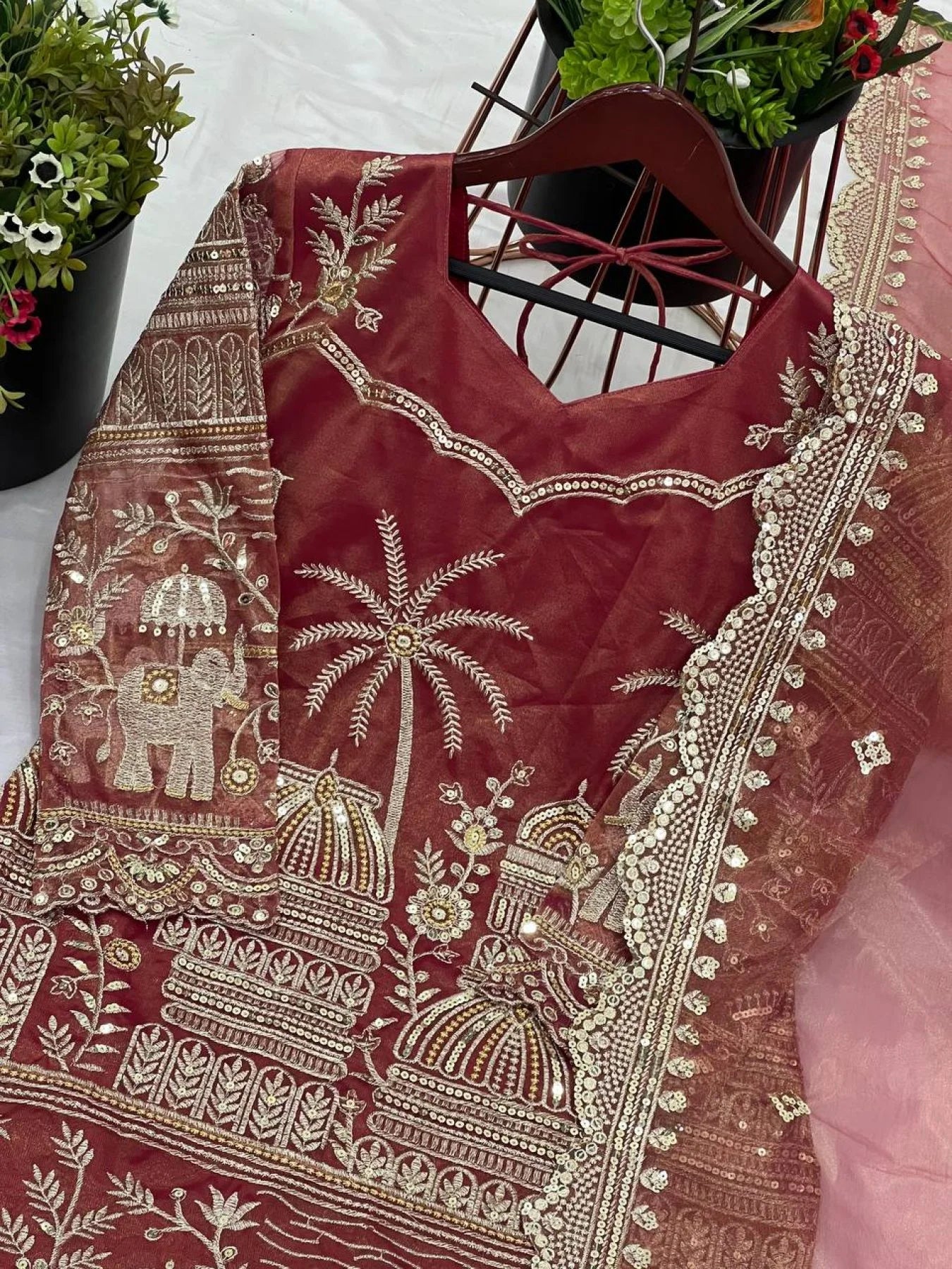 Designer Festive Kurta Sharara Set with Heavy Embroidery & Dupatta Wholesale Price