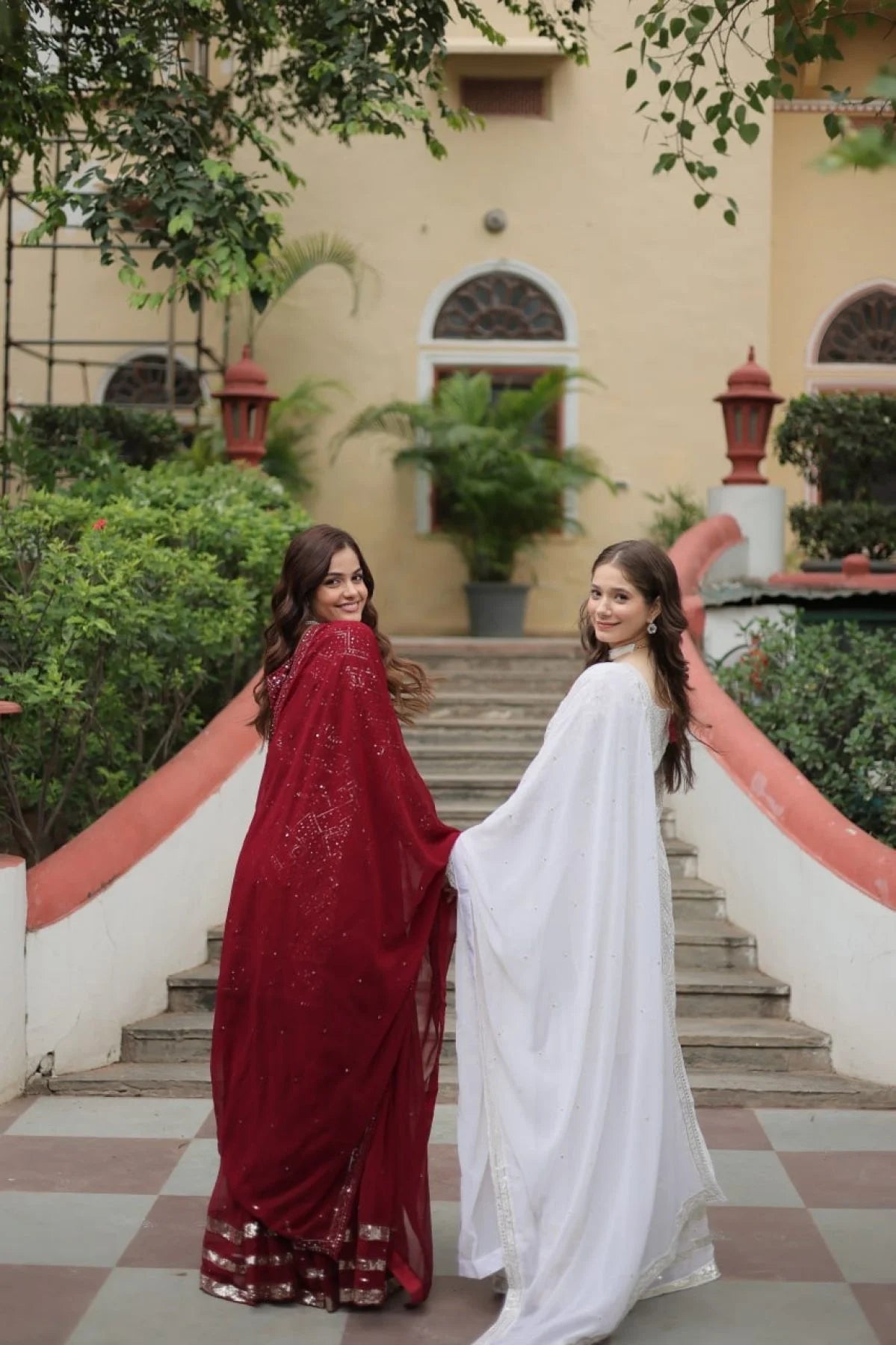 Extraordinary White Color Kurti Sharara Set with Embroidered Dupatta for Women