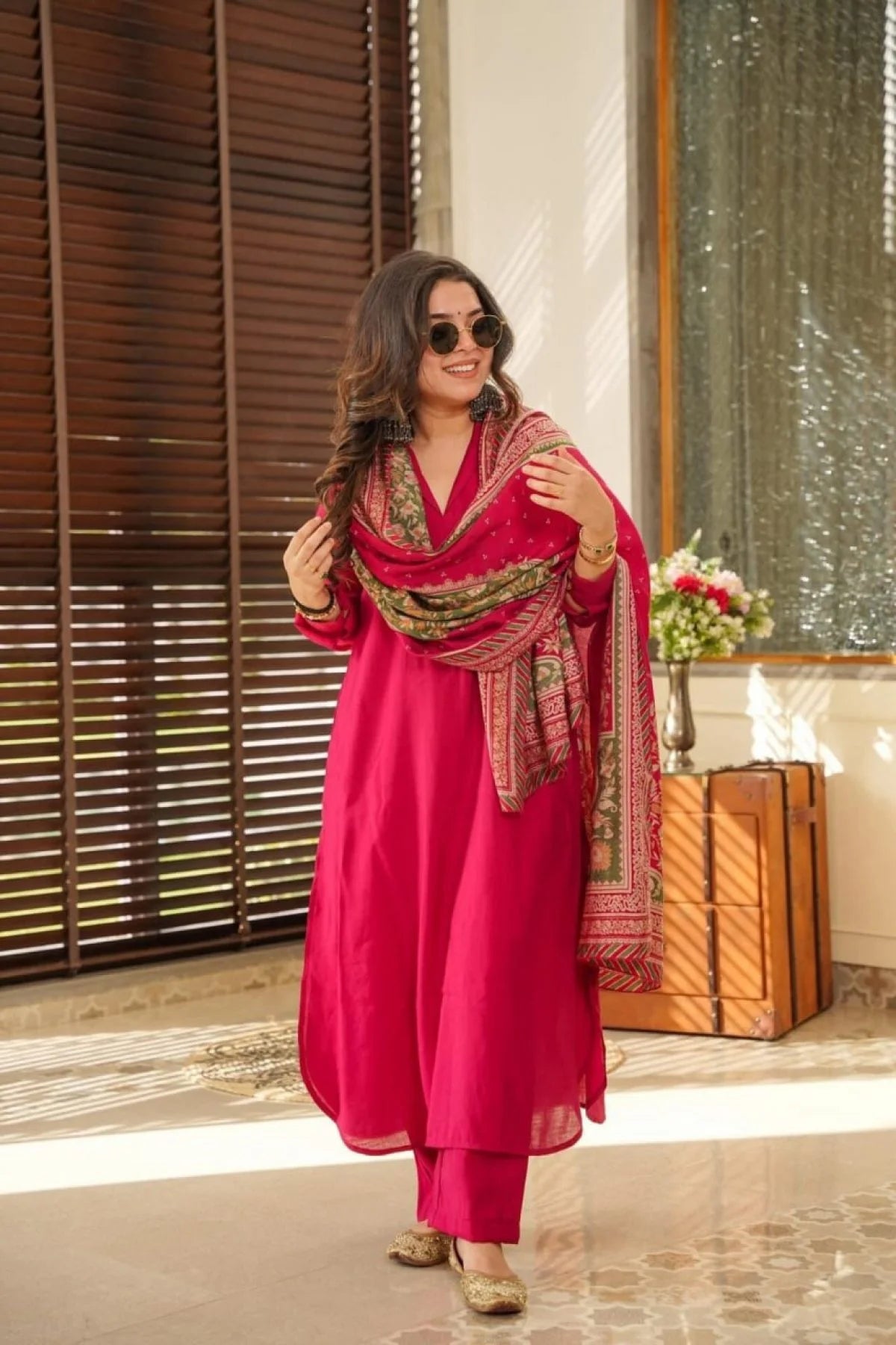 Latest South Cotton Kurti Set with Dupatta Ready to Wear 3 Piece Party Wear Kurta Set for Women New Collection at Manufacturer Rate