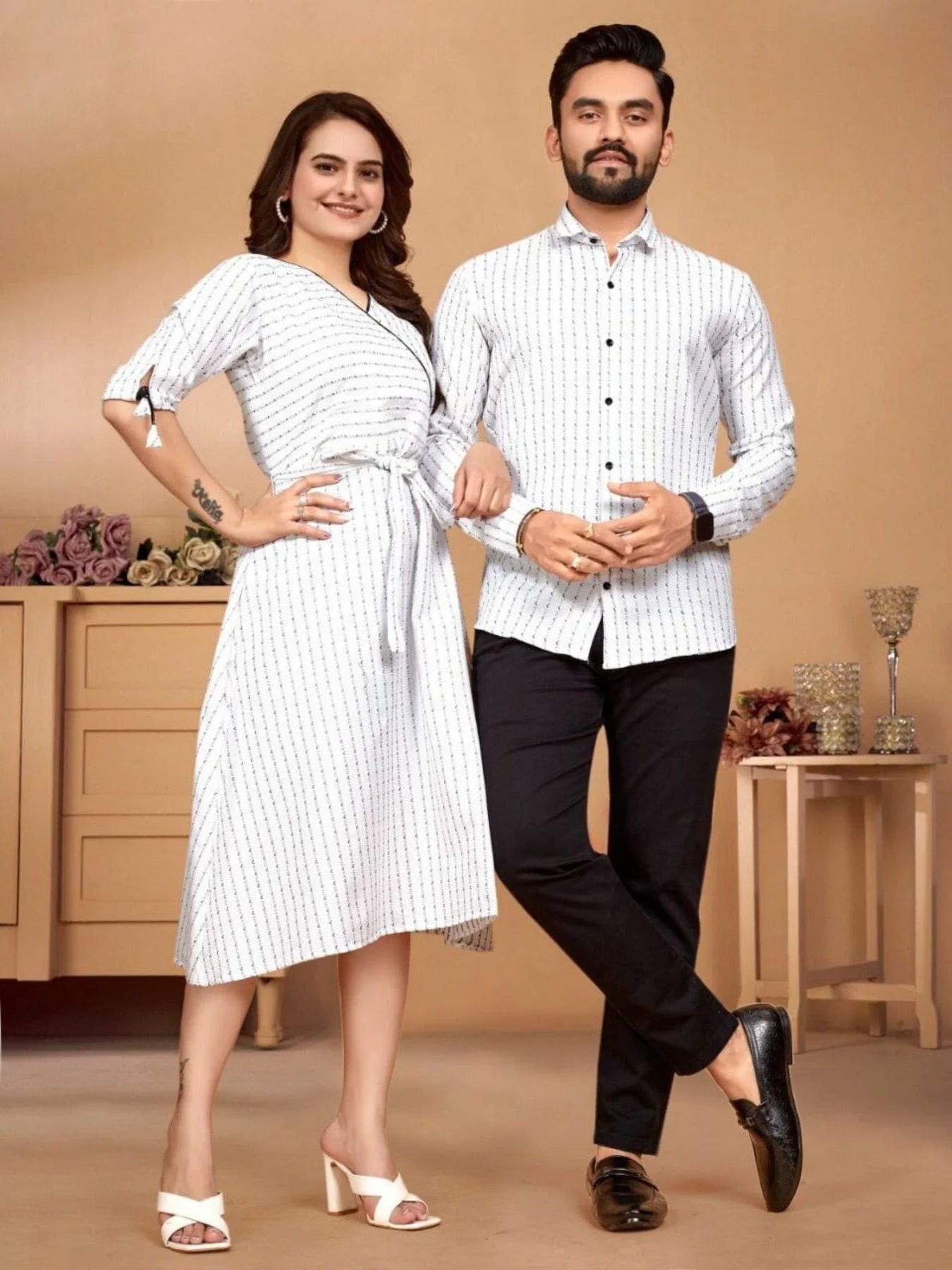 Presenting For Couple Mens Shirt Female Tunic Combo