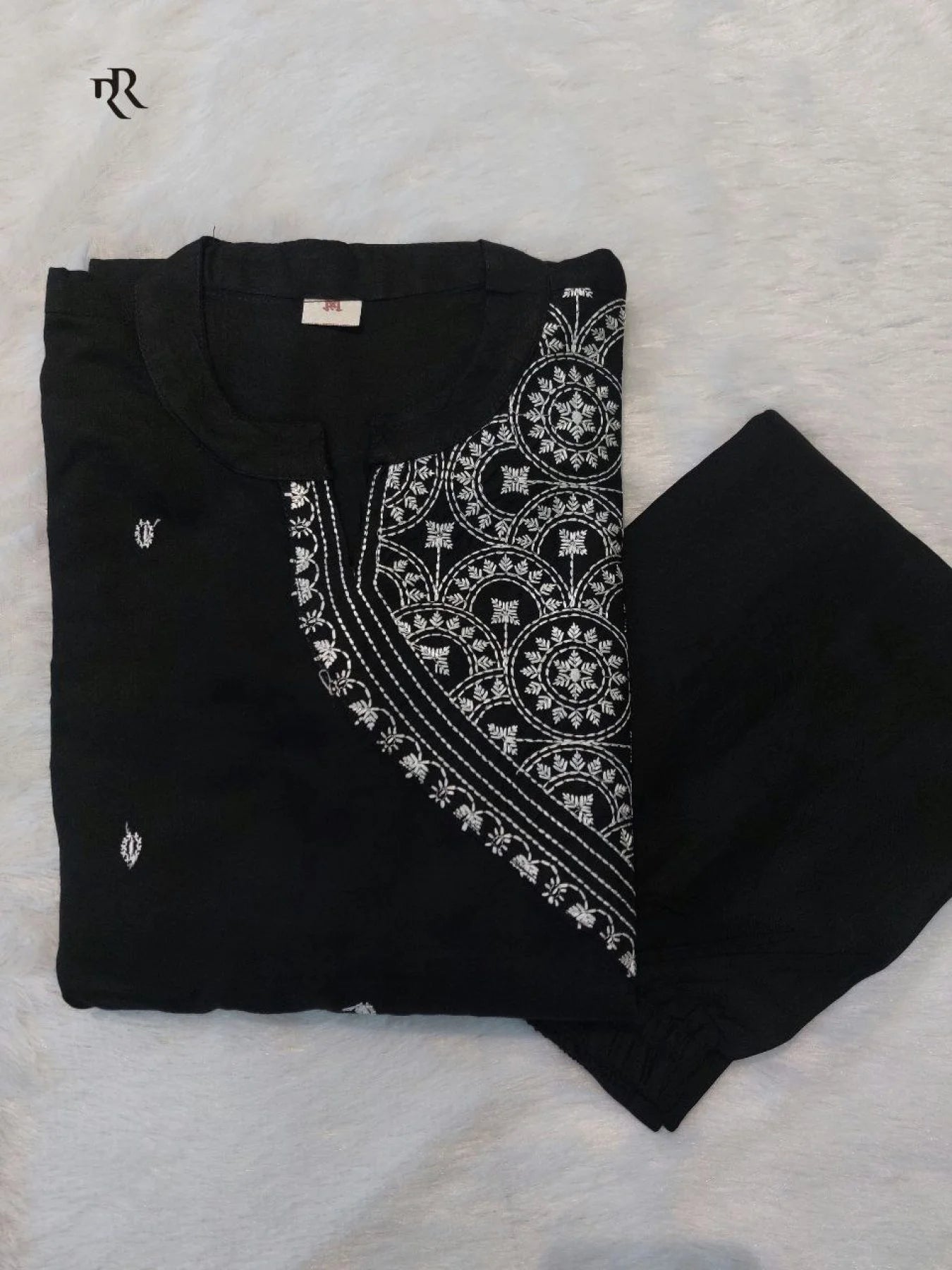 Casual and Classy Rayon Kurti With Bottom With Embroidery work perfect for easy movement
