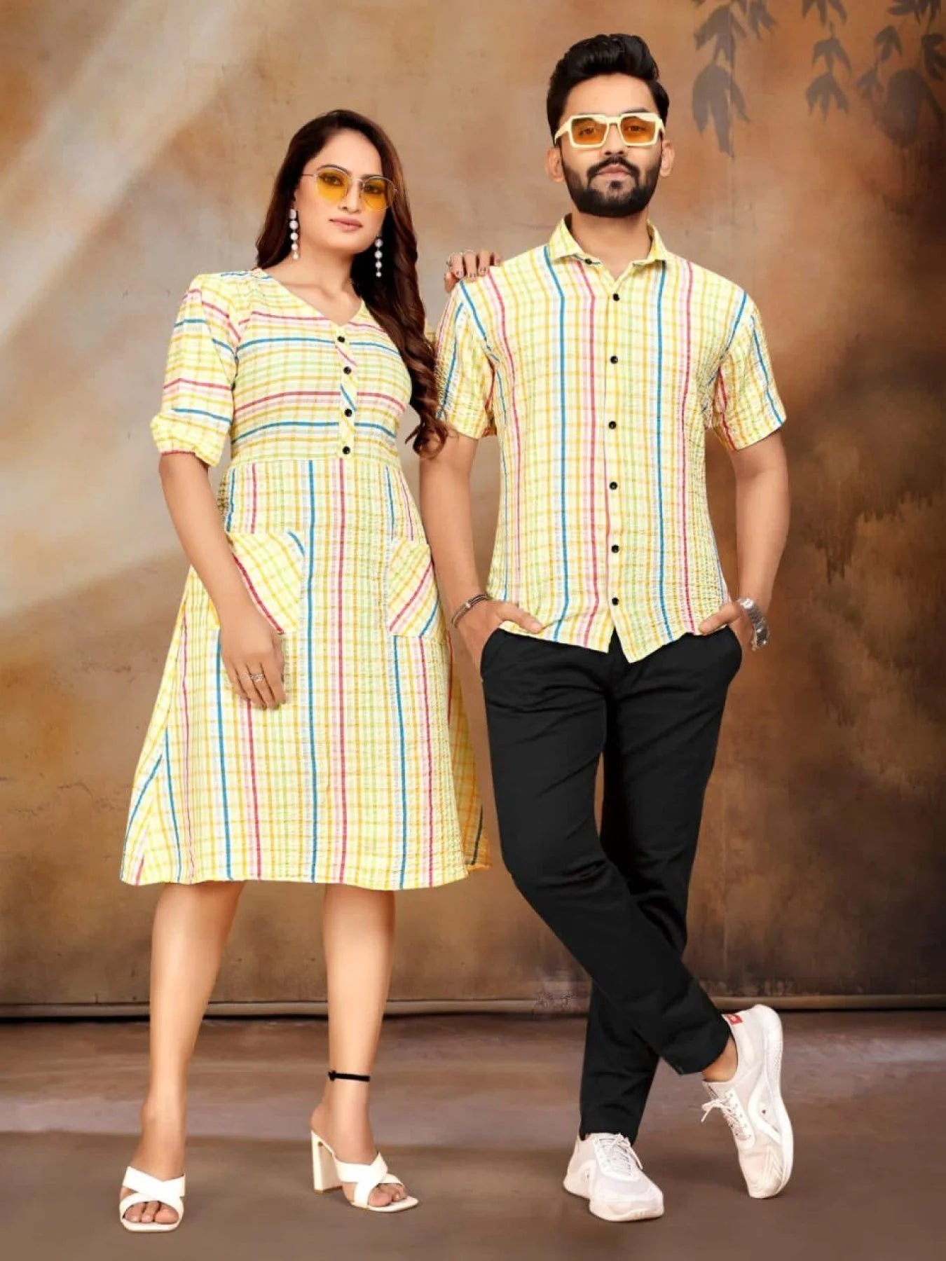 Couple Combo: Matching Shirt & Tunic Set for Celebration
