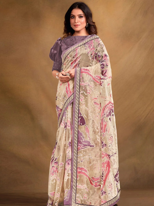 Organza Embroidery Designer Wedding Wear Saree Wholesaler And Retailer