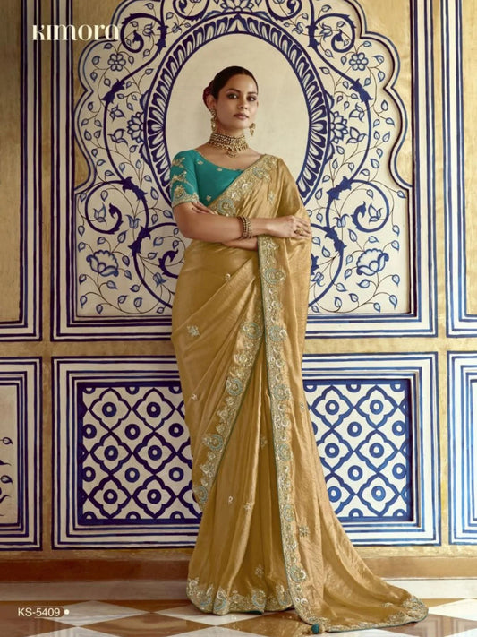 Festive Silk Wedding Saree with Embellished Blouse Designer Elegance at Lowest Price
