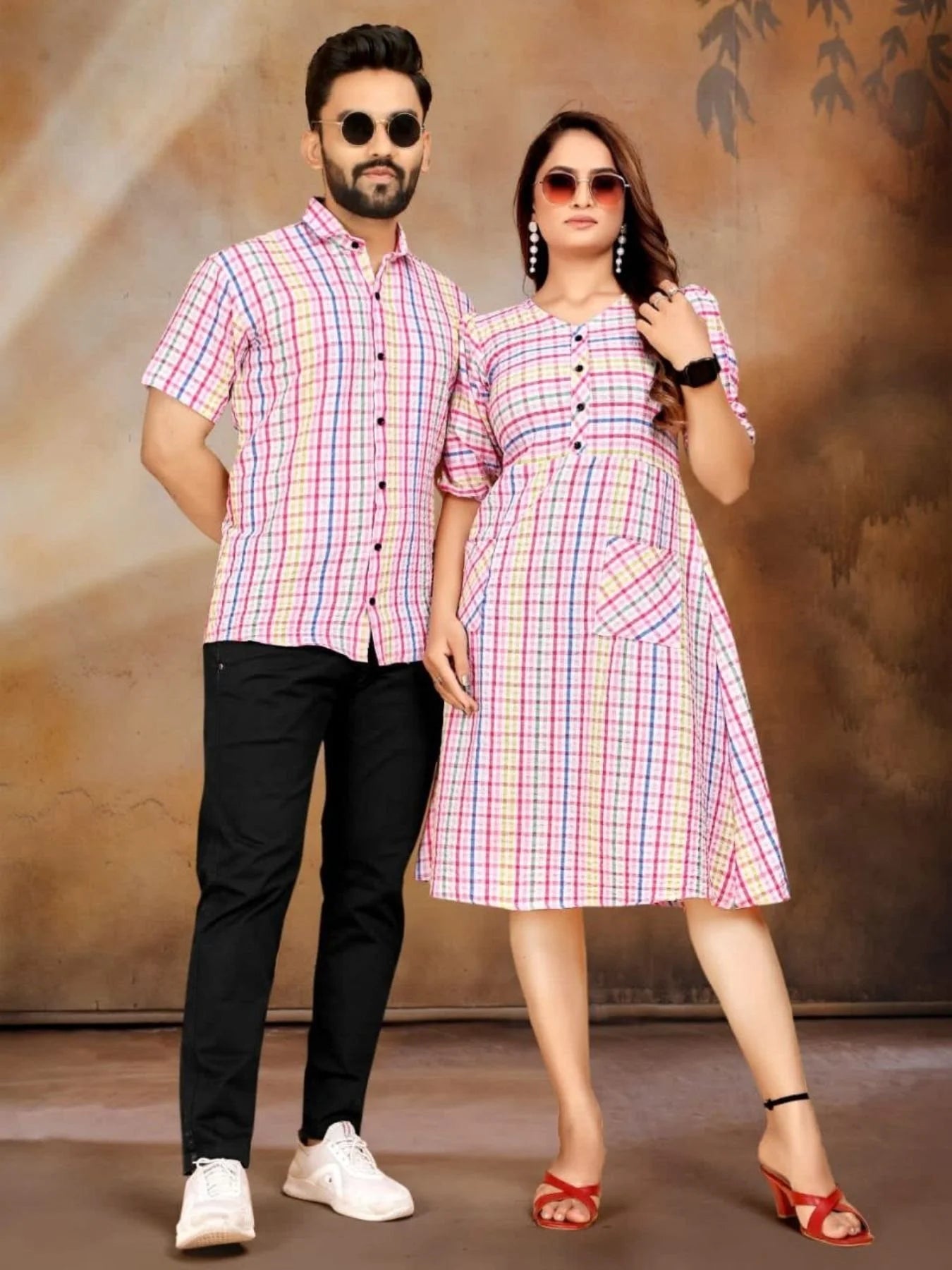 Couple Combo: Matching Shirt & Tunic Set for Celebration