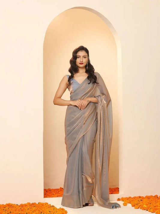 Special Golden Shaded Party Wear Saree
