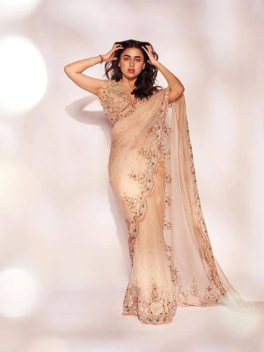 Launching new superhit trending embroidered saree