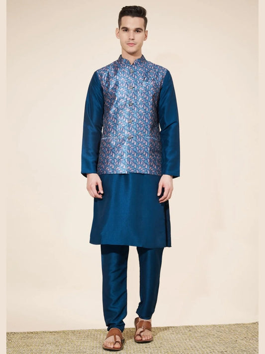 Wedding Special Heavy Jequard in New Designe Mens Kurta Pajama With Koti
