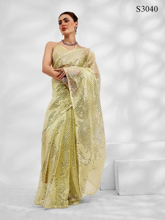 Exclusive Party Wear Georgette & Net Sarees - Vandini Catalog