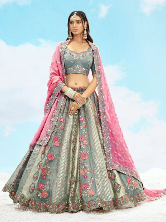 Elegant Fancy Silk with Cut Work Border Lehenga Choli Set For Festive Wear 2025 Collection from Manufacturer