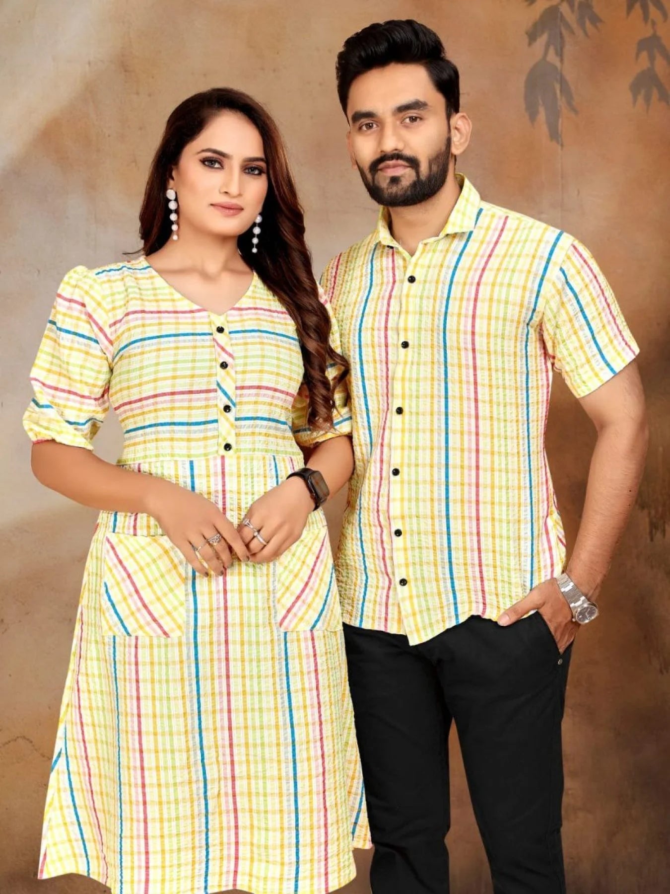 Couple Combo: Matching Shirt & Tunic Set for Celebration