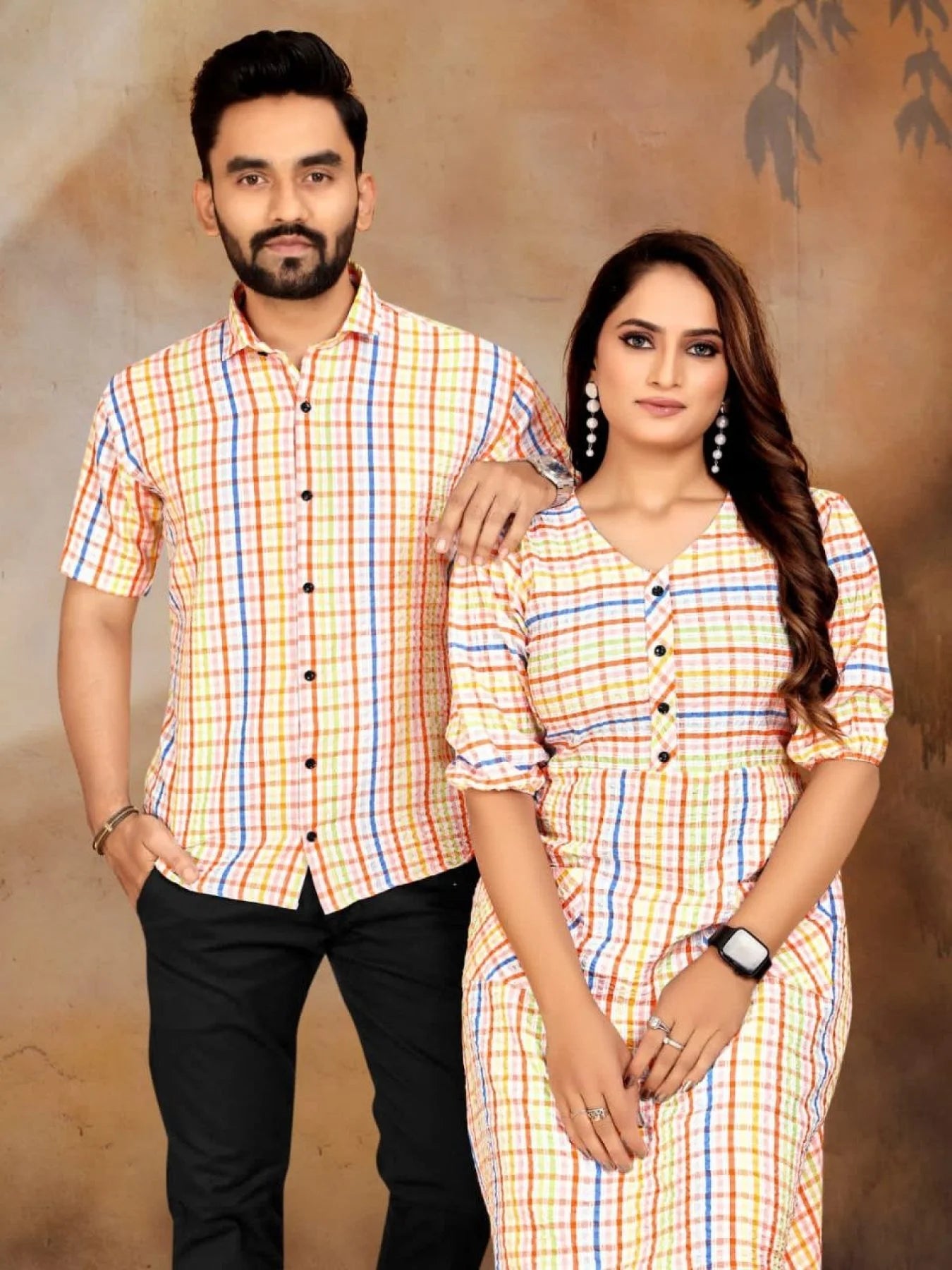 Couple Combo: Matching Shirt & Tunic Set for Celebration