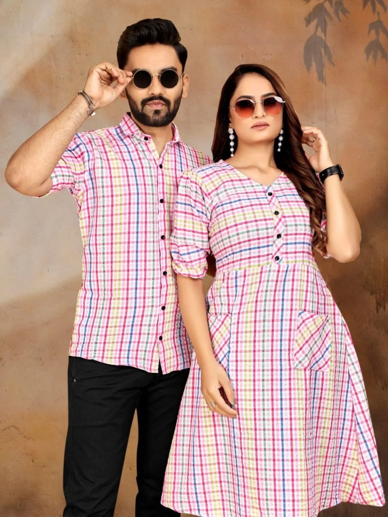 Couple Combo: Matching Shirt & Tunic Set for Celebration