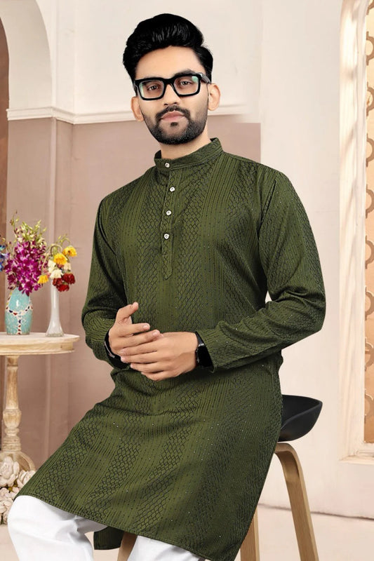Custom Designed Mens Kurta Pajama Fashion Forward Styles with Elegant Embroidery at Wholesale Rates